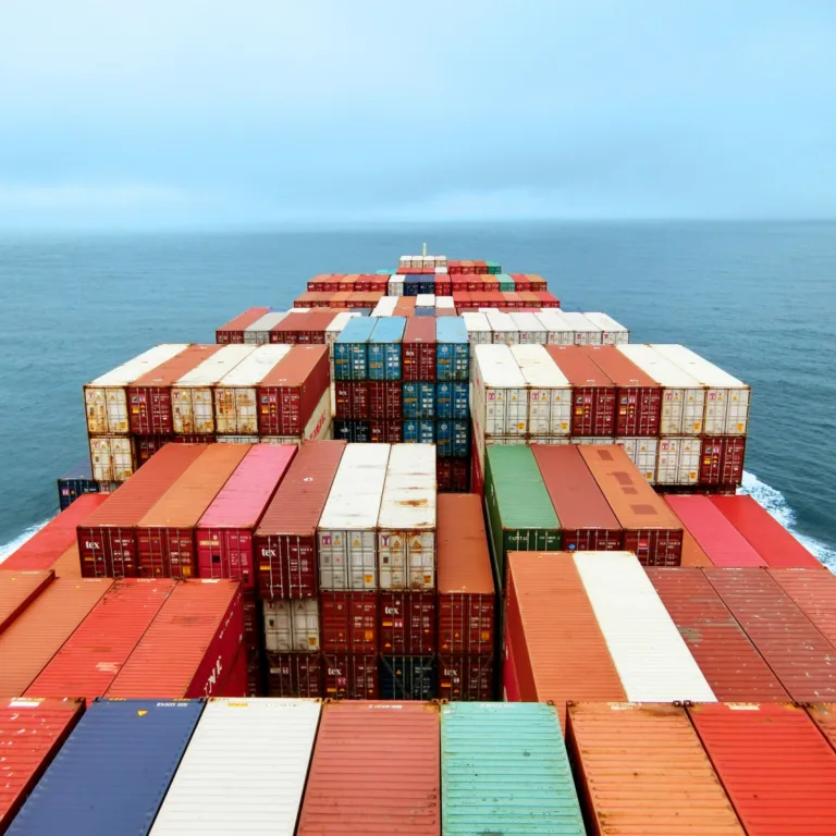 Indonesia cargo ship at sea